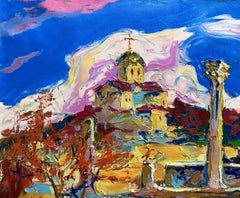 "La tarde de Chersonesus" Sebastopol Ucrania, Pintura, Óleo sobre lienzo