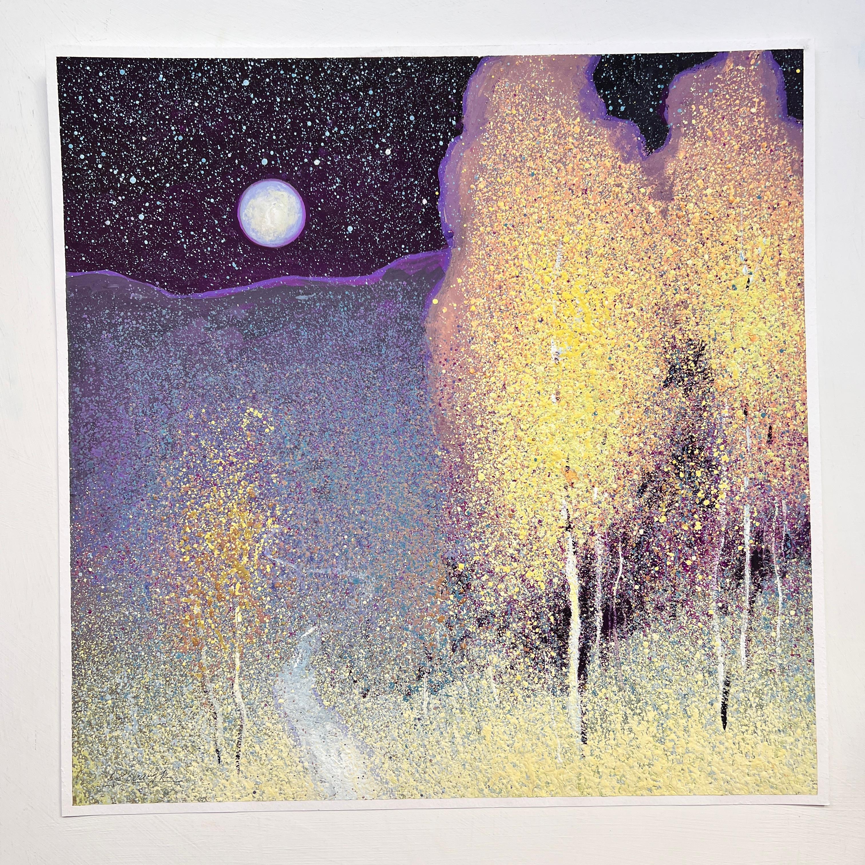 „Herbst unter dem Sternenhimmel“ – Painting von Andrii Kovalyk
