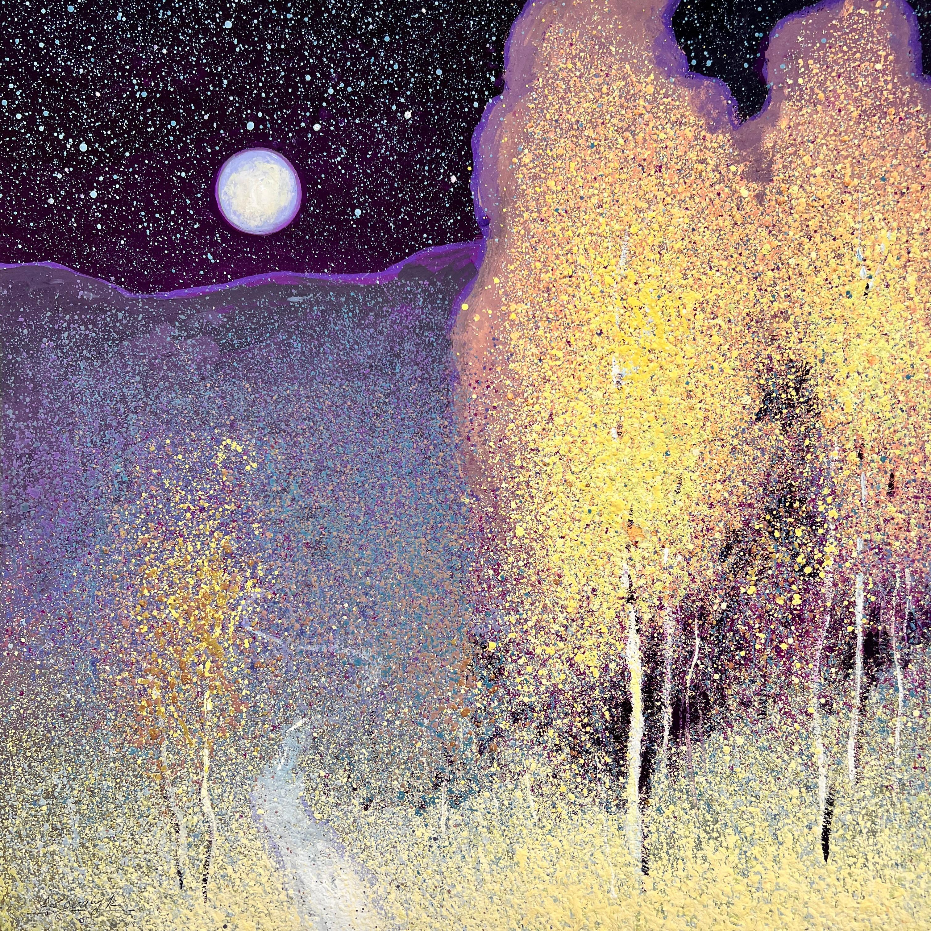 Andrii Kovalyk Landscape Painting – „Herbst unter dem Sternenhimmel“
