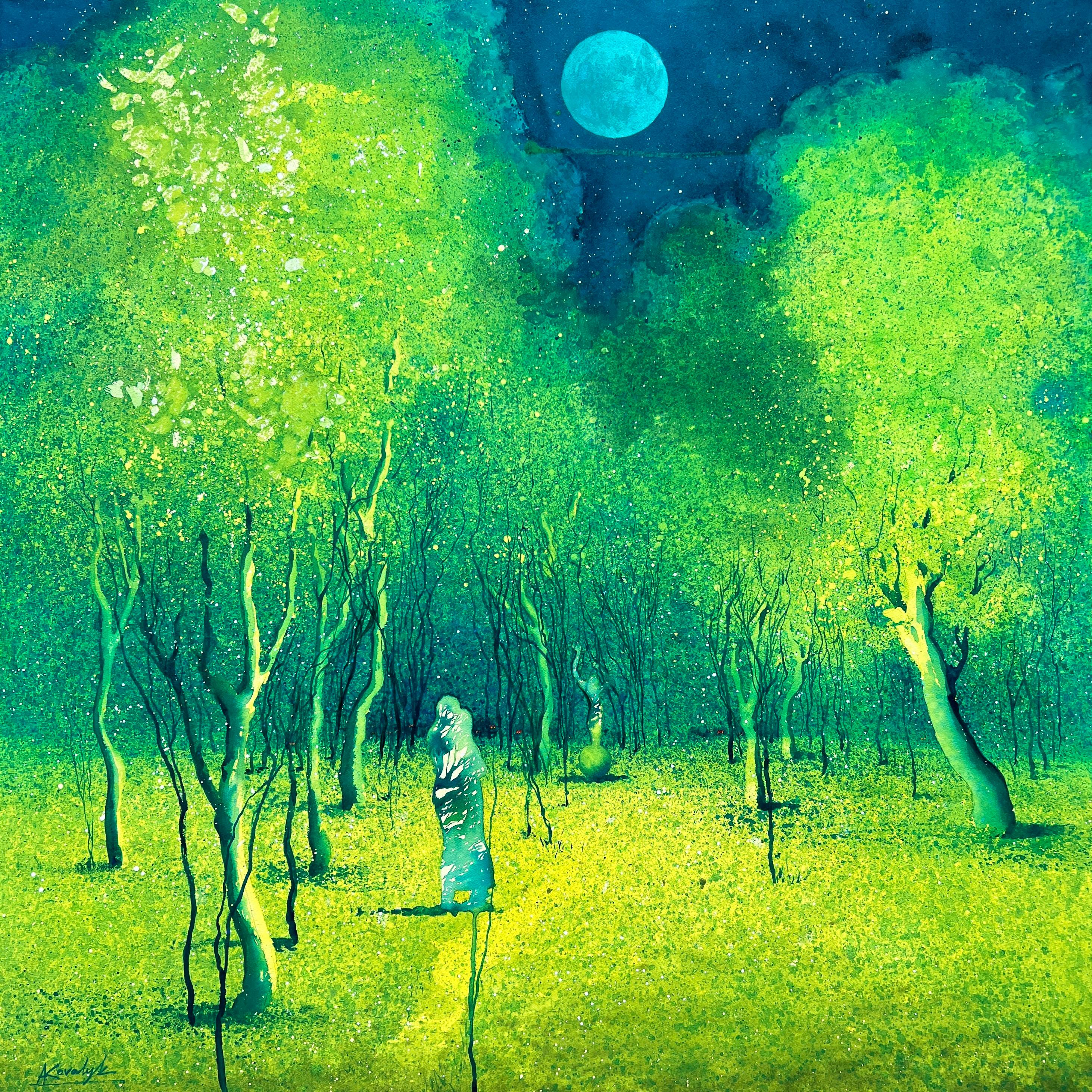 Landscape Painting di Andrii Kovalyk - "I segreti del giardino dell'anima
