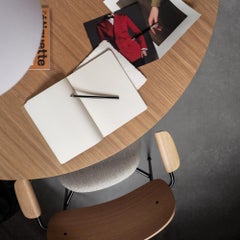 Androgyne Dining Table, Natural Oak Table Top and Base