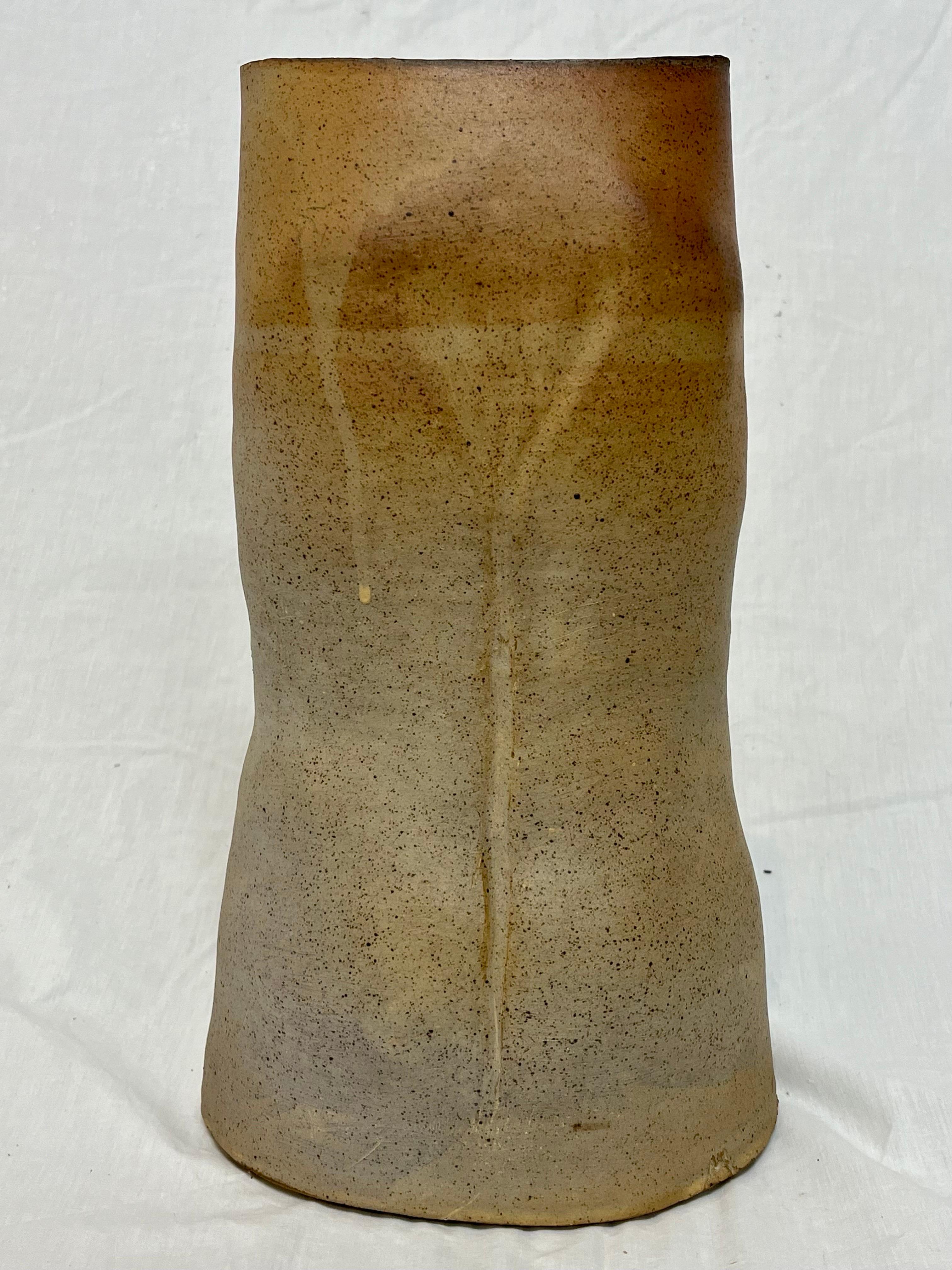Androgynous Nude Ceramic Hand Built Torso Sculptural Vase with Ombre Finish 3
