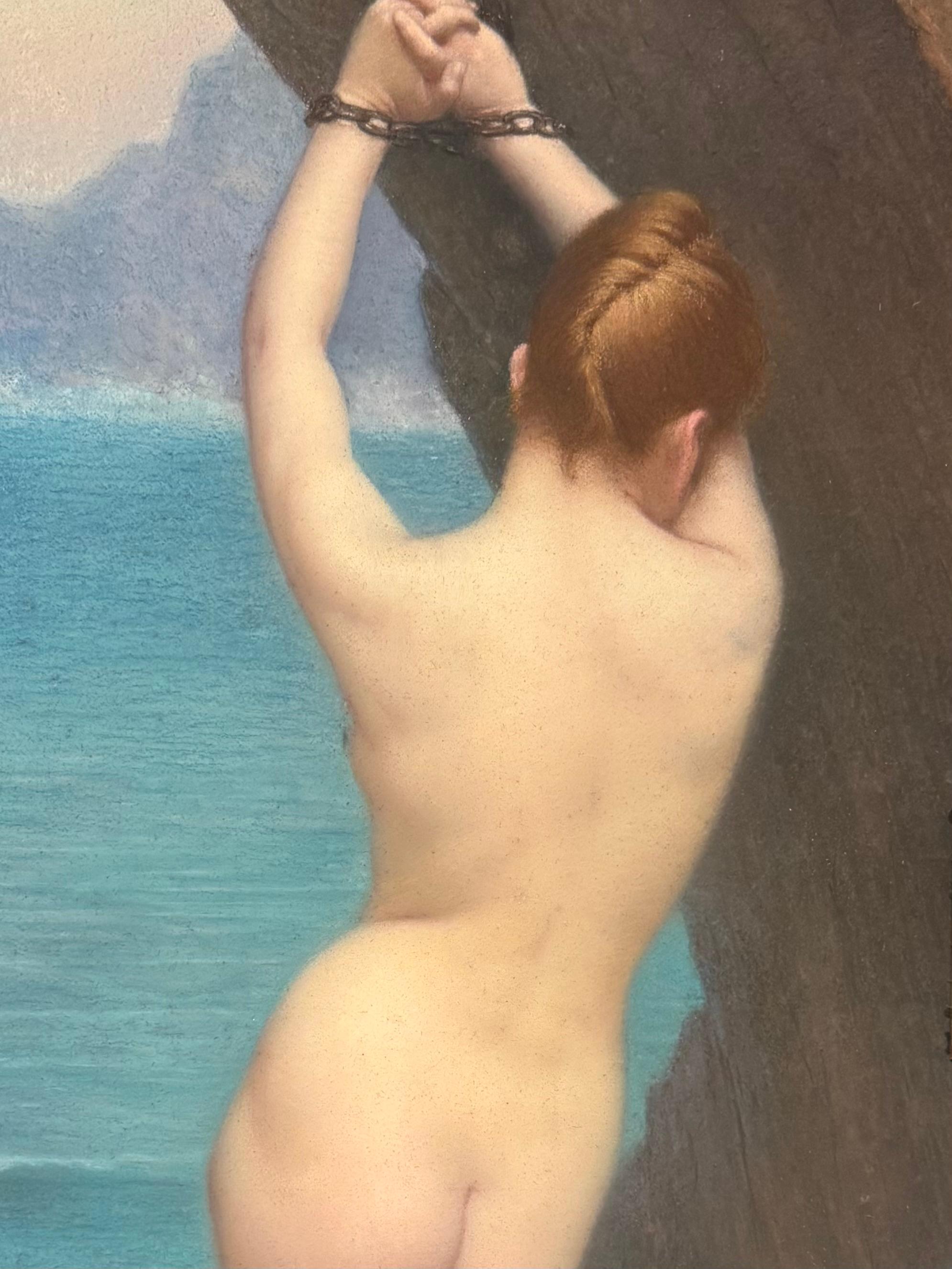 Art nouveau Andromède enchaînée au rocher, A. Barrè, vers 1900 en vente