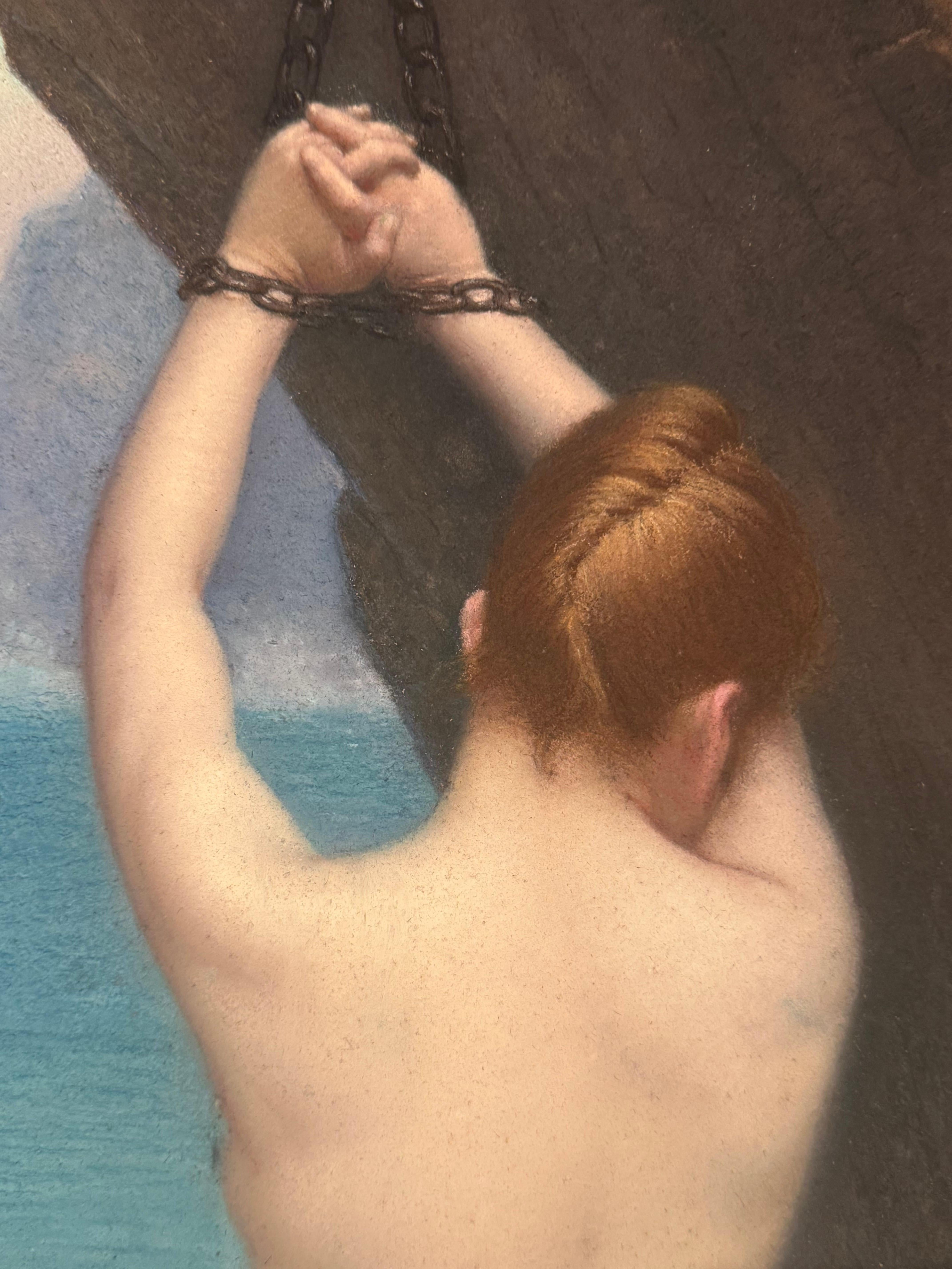 Andromède enchaînée au rocher, A. Barrè, vers 1900 Bon état - En vente à PARIS, FR