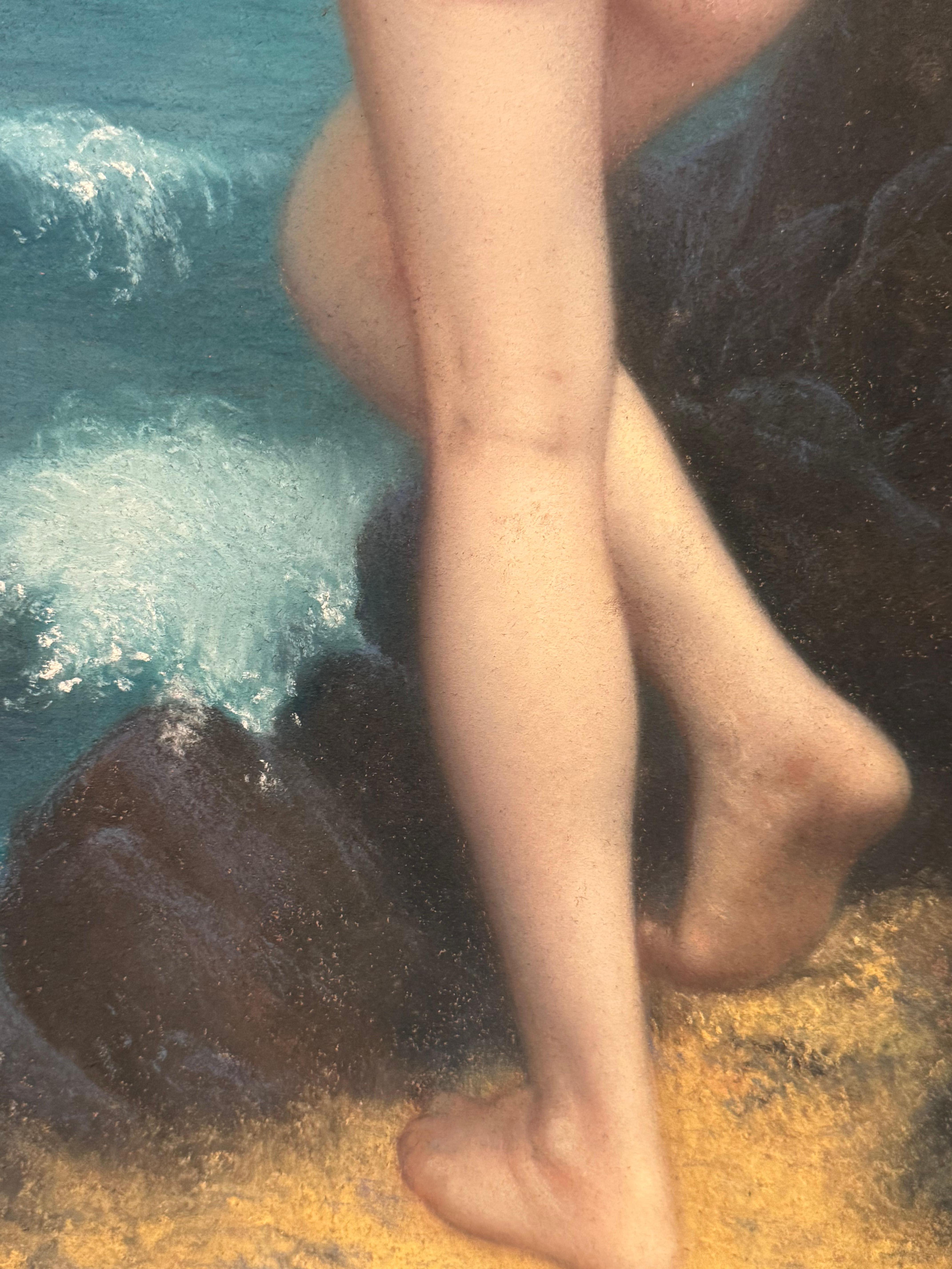 Toile Andromède enchaînée au rocher, A. Barrè, vers 1900 en vente