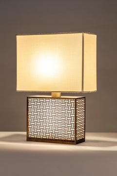 ANDROMEDA - Sculptural Italian Table Lamp in Burnished Metal