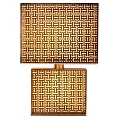 ANDROMEDA - Sculptural Italian Table Lamp in Burnished Metal