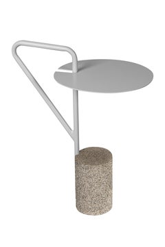 Mesa auxiliar de exterior "Andros" de aluminio y hormigón