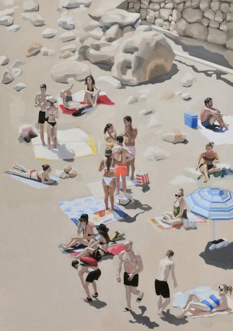 Dubrovnik (Agua y arena) – Painting von Andrés Comastri