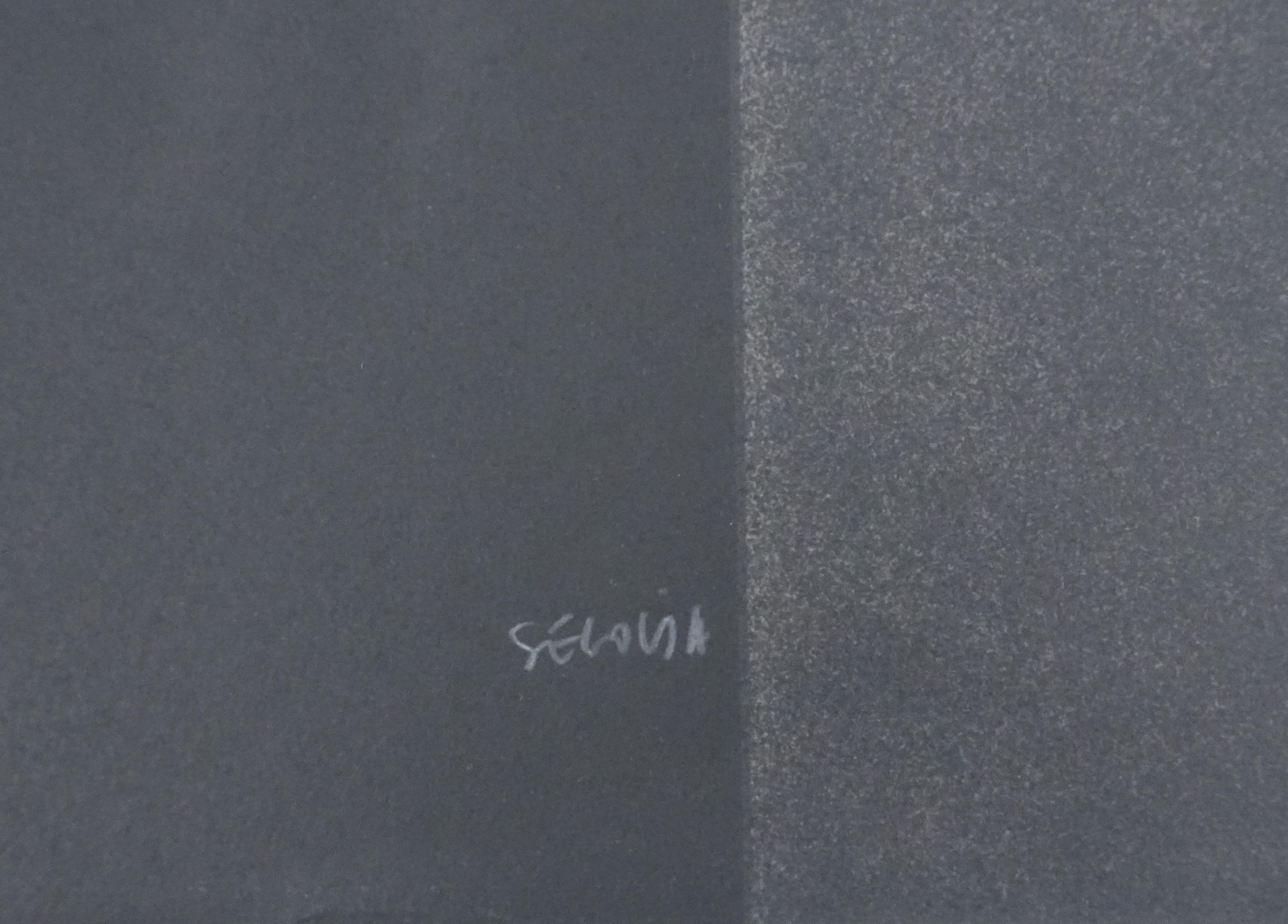 Black Composition - Lithograph Original Signed - Print by Andrès Segovia