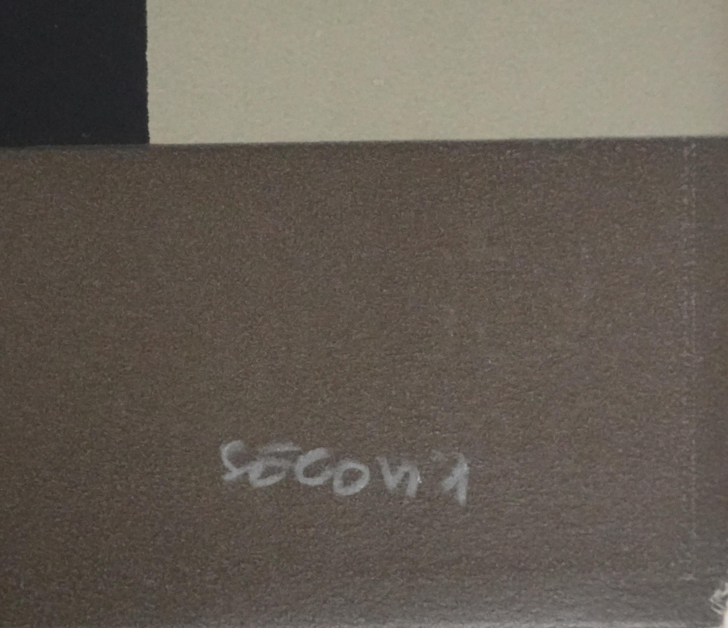 The Columns - Lithograph Original Signed - Print by Andrès Segovia