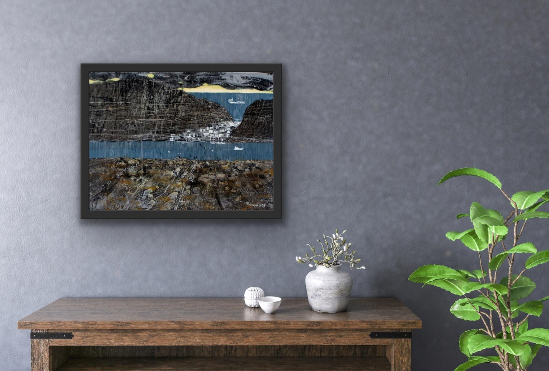 Aegean Sea - XXI Century, Contemporary Acrylic Landscape Painting, Marine View 2