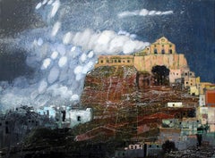 Ano Syra - XXI Century, Landscape, Contemporary Acrylic And Mixed Media Painting