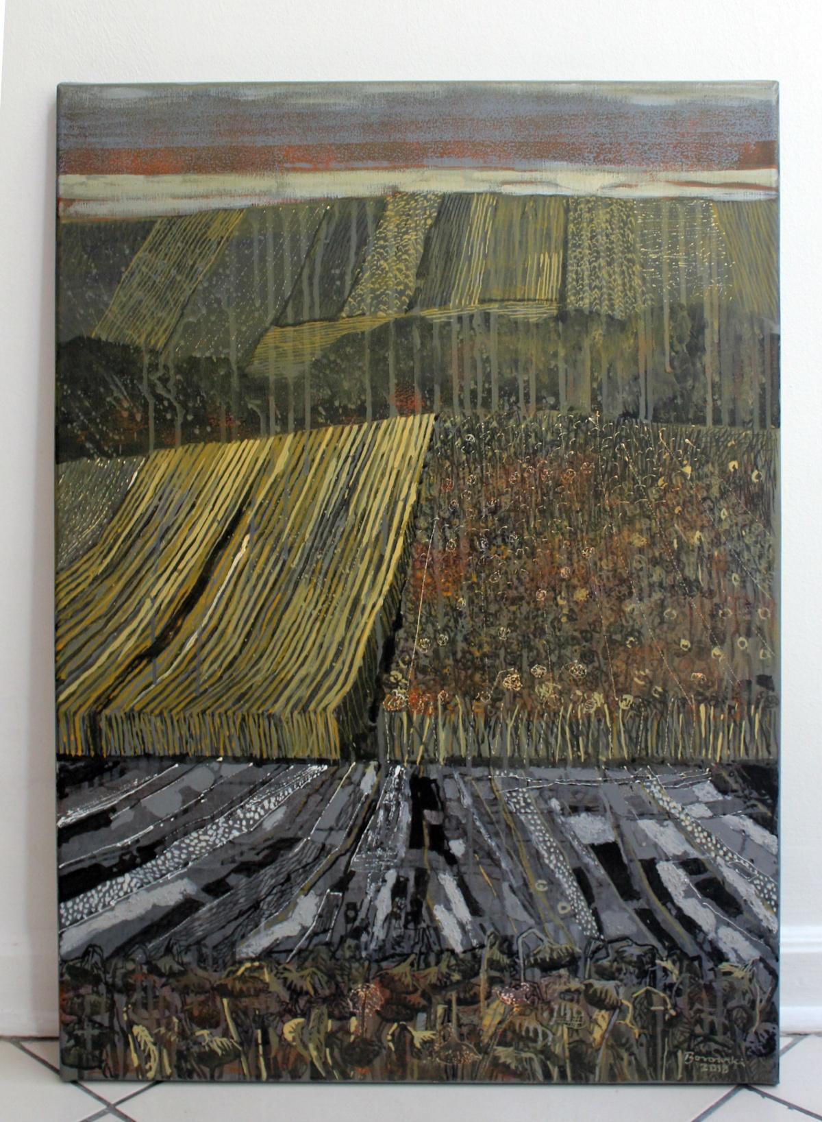 Horizon in La Meyfrenie - XXI century, Landscape, Acrylic and mixed media  - Other Art Style Painting by Andrzej Borowski