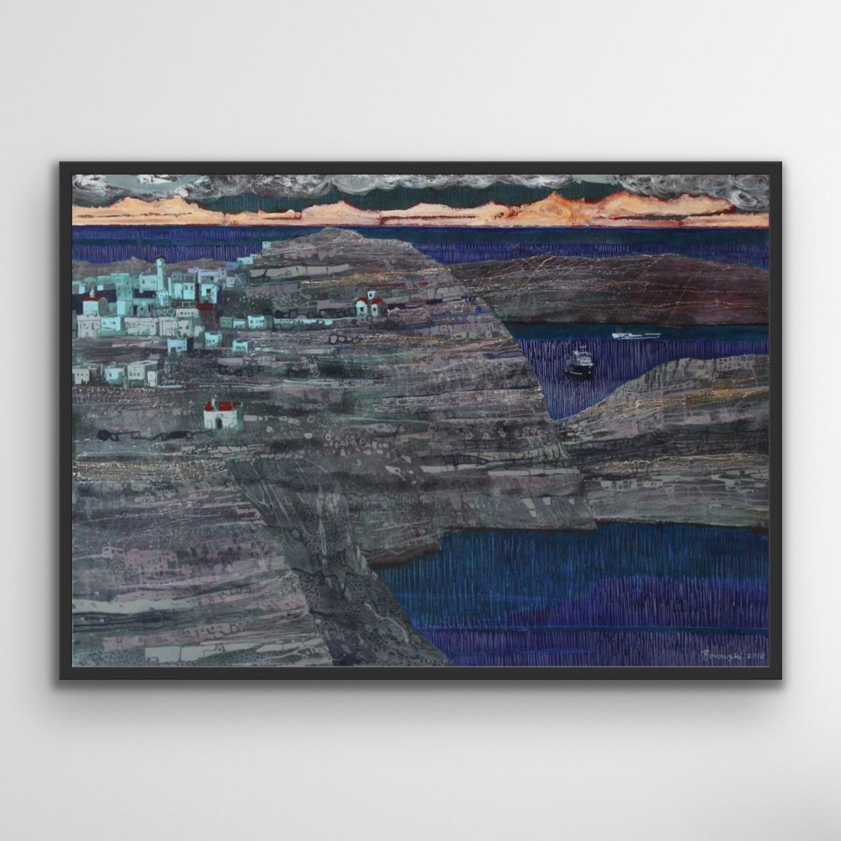 Horizon - XXI Century, Contemporary Acrylic & Mixed media Landscape Painting For Sale 2