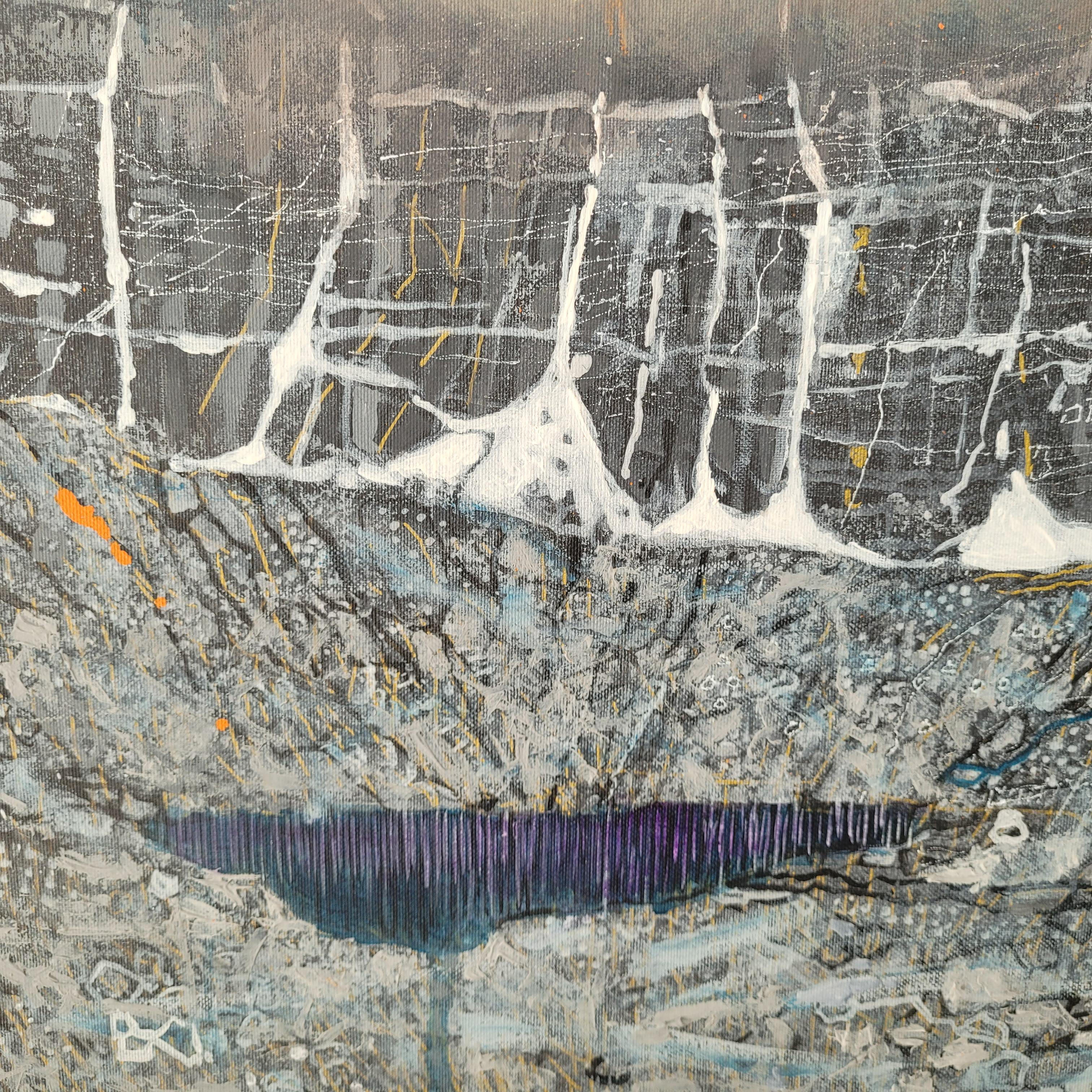 Paysage acrylique contemporain peint par l'artiste polonais Andrzej Borowski. L'Artistics est fasciné par les vues méditerranéennes et la façon dont le paysage change au cours de la journée et à chaque saison. Cette fascination a dicté à l'artiste