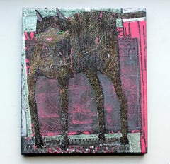 Jaipur XXXVII - XXIe siècle, peinture acrylique et technique mixte, Vivid