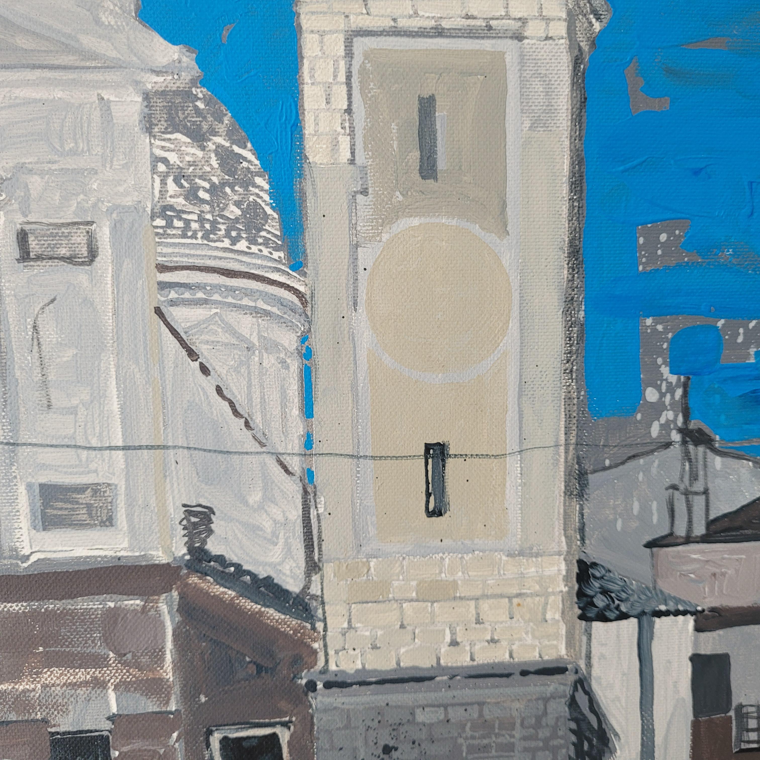 Niza II - Siglo XXI, Pintura acrílica contemporánea, Paisaje, Vista de la ciudad en venta 6