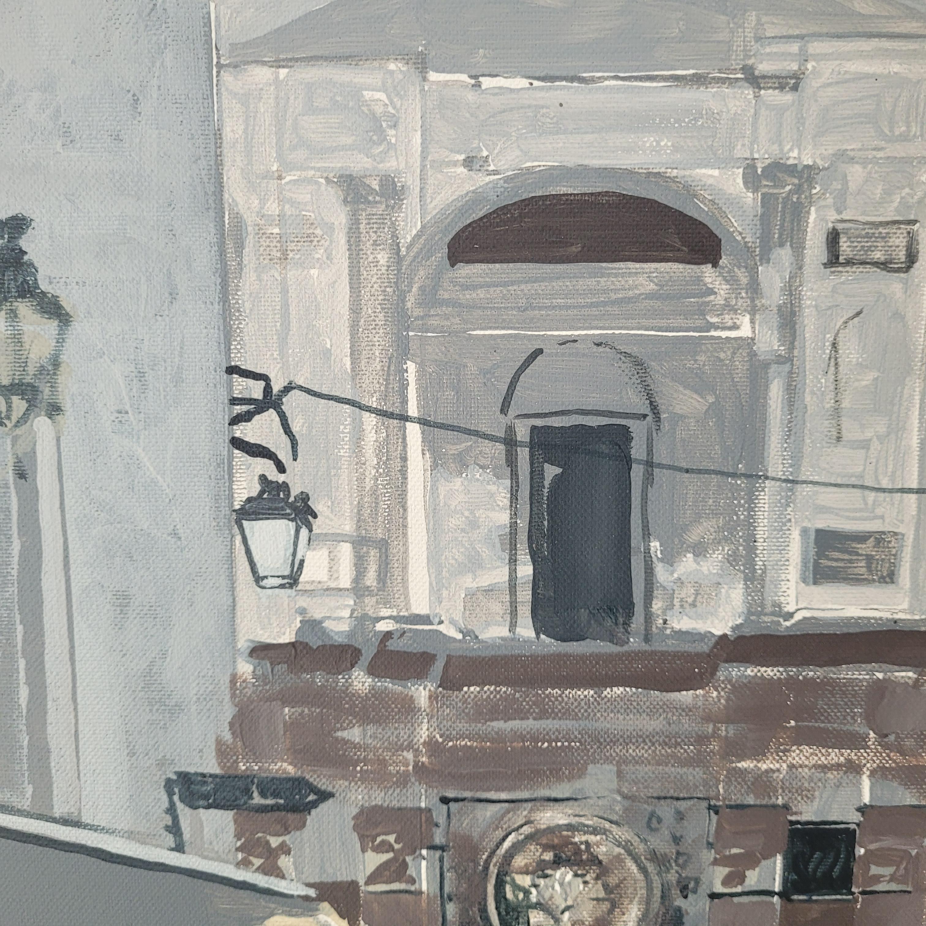 Niza II - Siglo XXI, Pintura acrílica contemporánea, Paisaje, Vista de la ciudad en venta 7