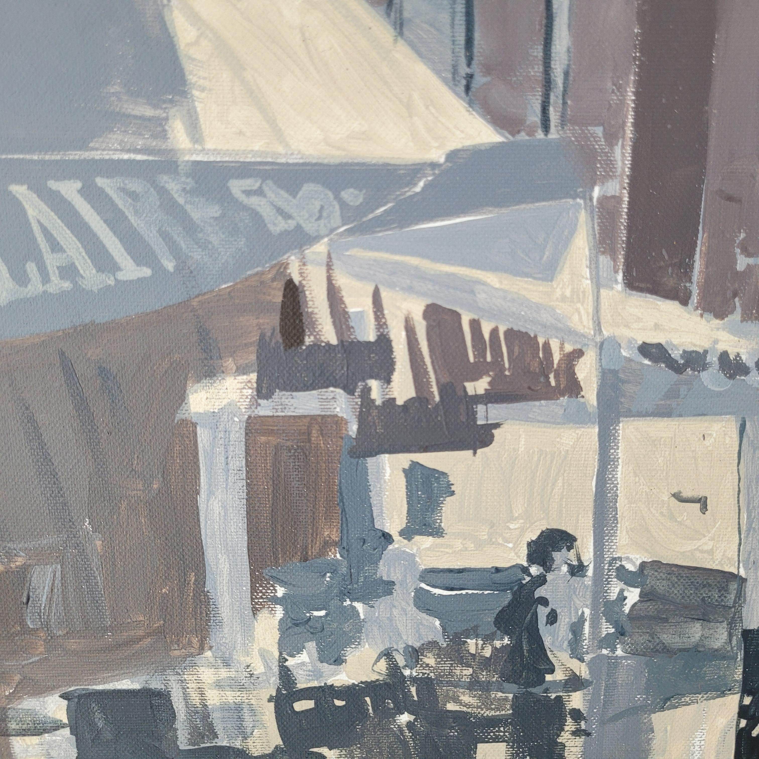 Niza II - Siglo XXI, Pintura acrílica contemporánea, Paisaje, Vista de la ciudad en venta 2