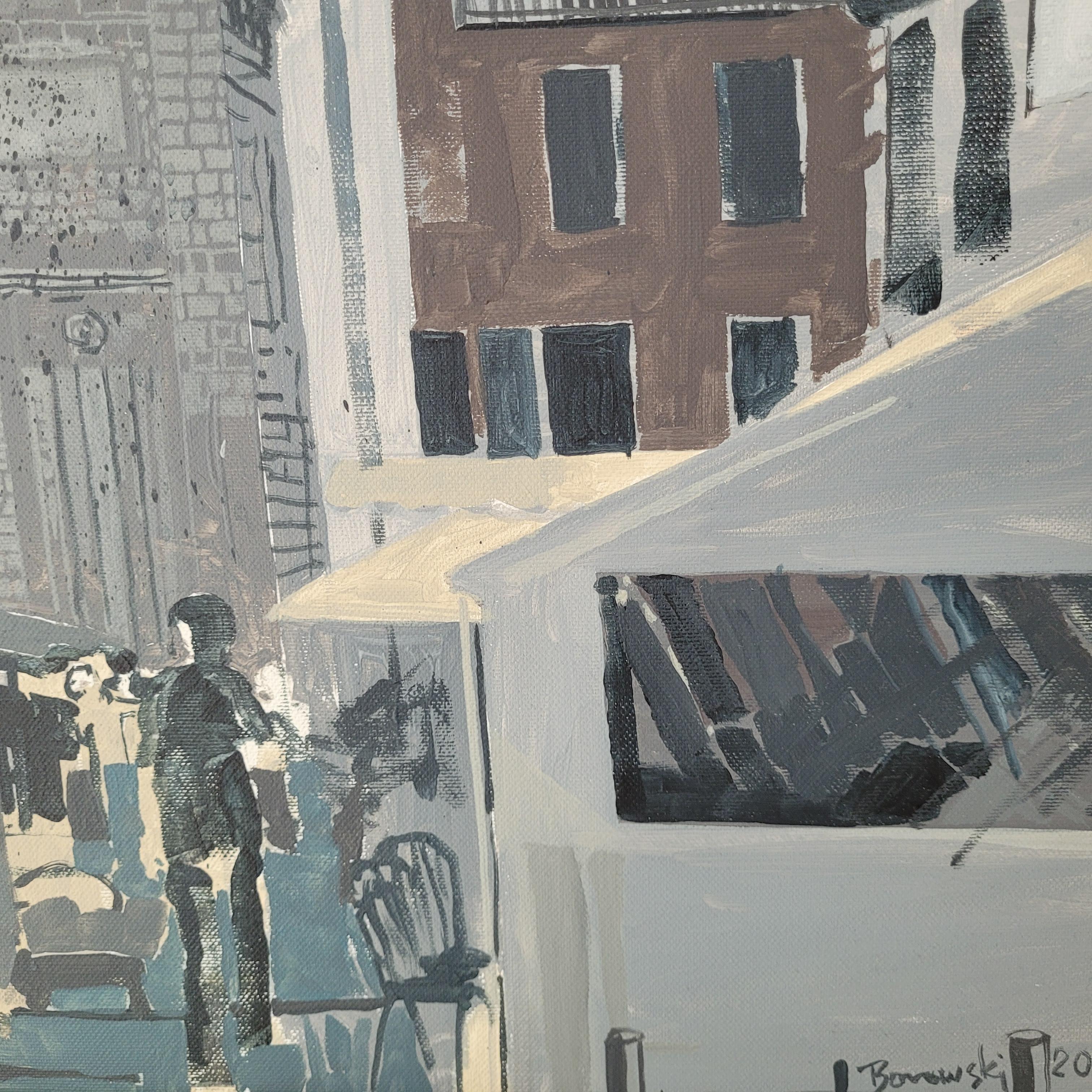 Niza II - Siglo XXI, Pintura acrílica contemporánea, Paisaje, Vista de la ciudad en venta 4