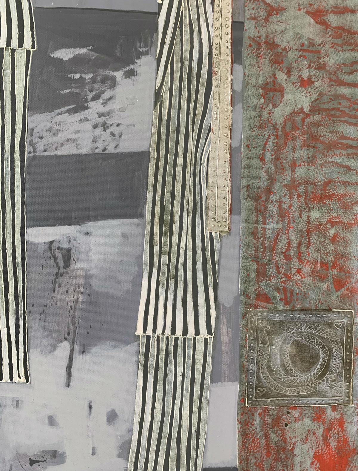 Acrylfarben, Metall, eigene Technik auf Leinwand. ANDRZEJ BOROWSKI (geb. 1969) Er studierte an der Akademie der Bildenden Künste in den Abteilungen für Grafik und Malerei im Atelier von Professor Zbysław Maciejewski. 1994 wurde er im Nationalen