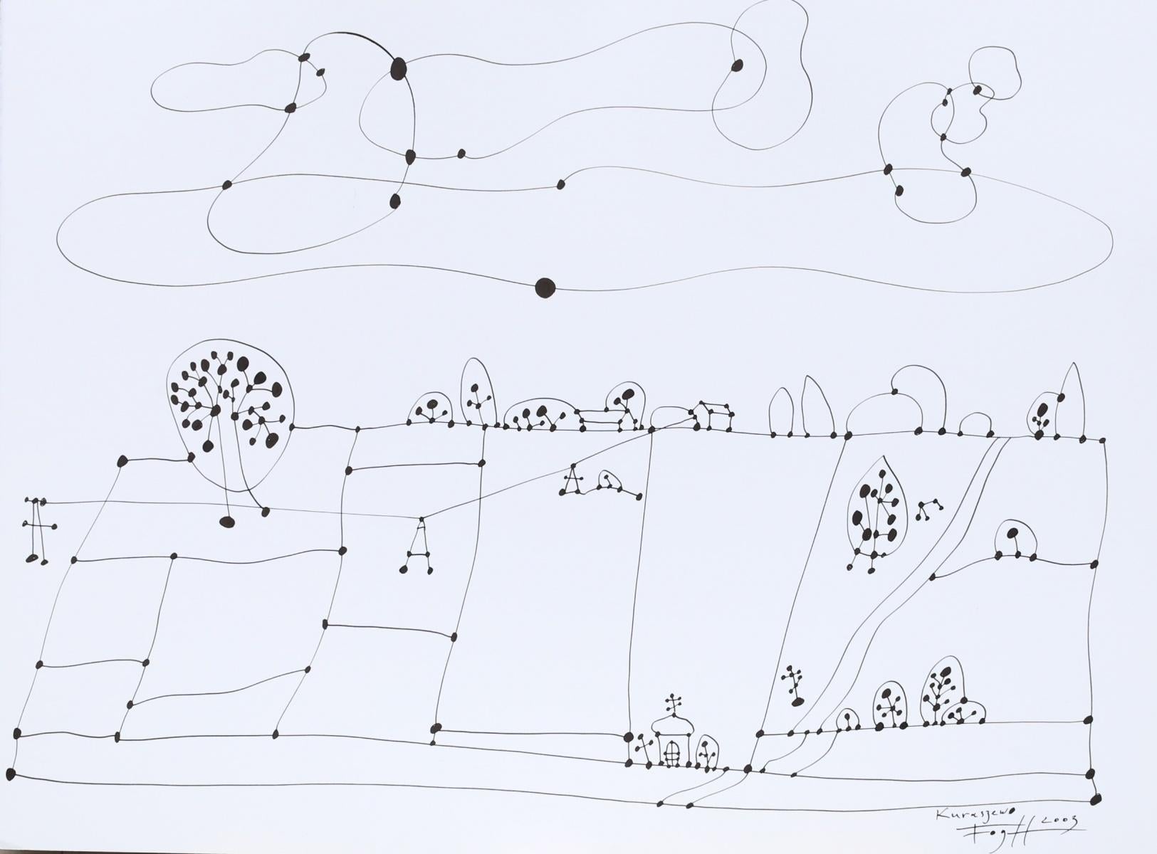 Kuraszewo - Maestro de Arte Polaco Paisaje Abstracto, Minimalista