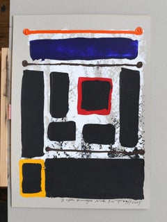 Cielo sopra Kuraszewo - Maestro d'arte polacco, paesaggio astratto colorato, texture