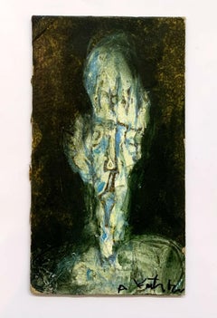 Old friend- XX Century, Contemporary Acrylic Painting, Grotesque