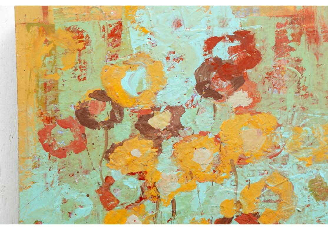 Andrzej Michael Karwacki  „Green Whispers“ Acryl auf Täfelung (Moderne der Mitte des Jahrhunderts) im Angebot
