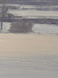 "Hues of Winter" (2025), Original Midwestern Landscape, Oil Painting