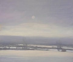 "Hues of Winter" (2025), Original Midwestern Landscape, Oil Painting
