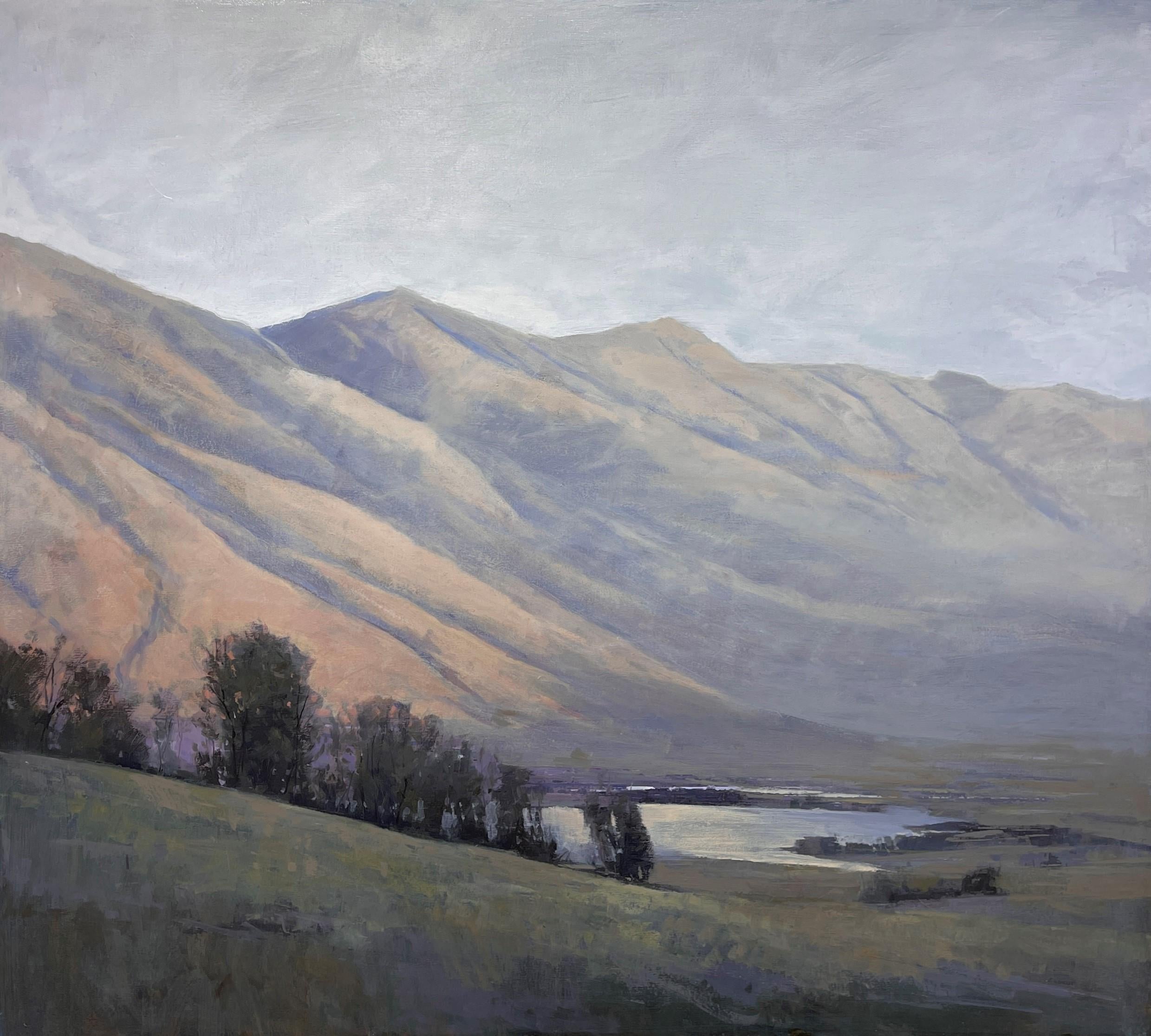 "Letztes Licht" (2025), Landschaft des Mittleren Westens, Ölgemälde