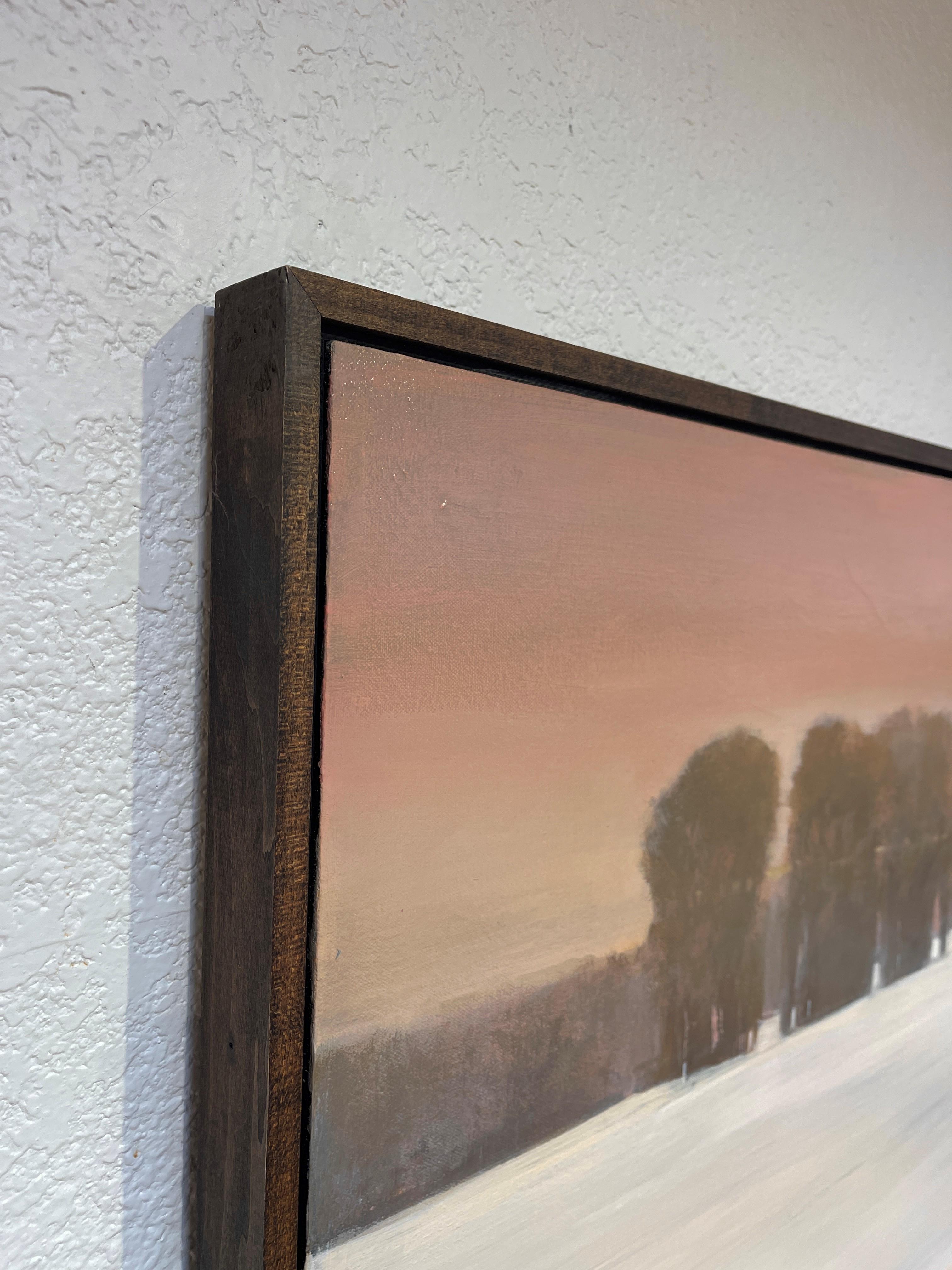 Wintersonnenuntergang (2025), Orginale Landschaft im Mittleren Westen, Ölgemälde (Realismus), Painting, von Andrzej Skorut