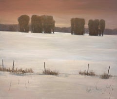 Winter Sunset (2025), Oringinal Midwestern Landscape, Oil Painting