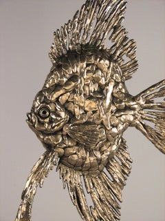 Angel Fish-original abstract wildlife bronze sculpture for sale-contemporary Art