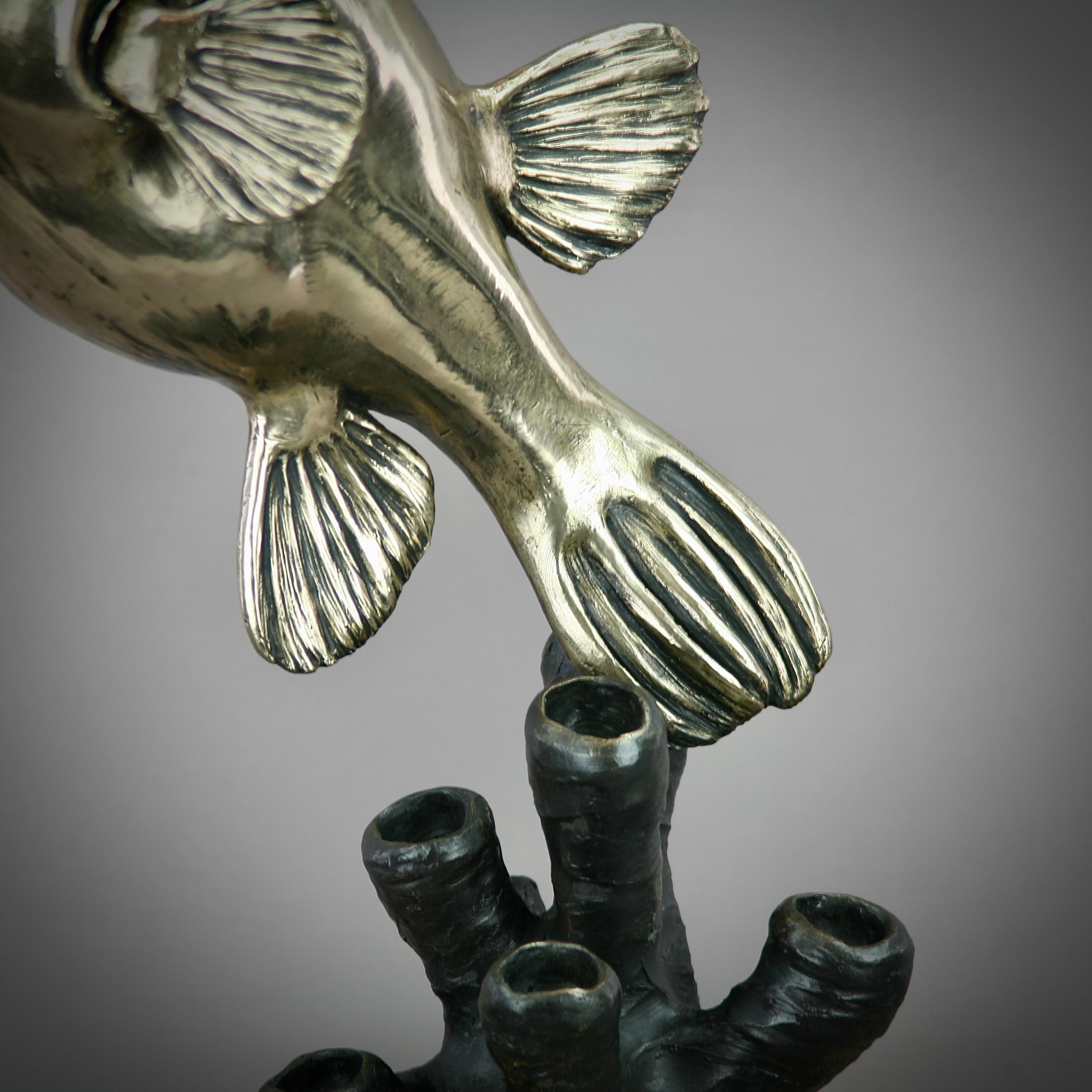 Bontana - Sculpture marine originale et moderne en bronze représentant la faune et la flore - Contemporary Art en vente 3