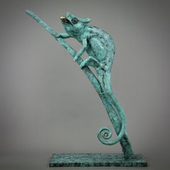 Chameleon, Limited Edition Bronze Sculpture, 75 x 58 cm, Wildlife Art