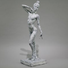 Debora Lima (grey) - original standing female figure sculpture modern realist