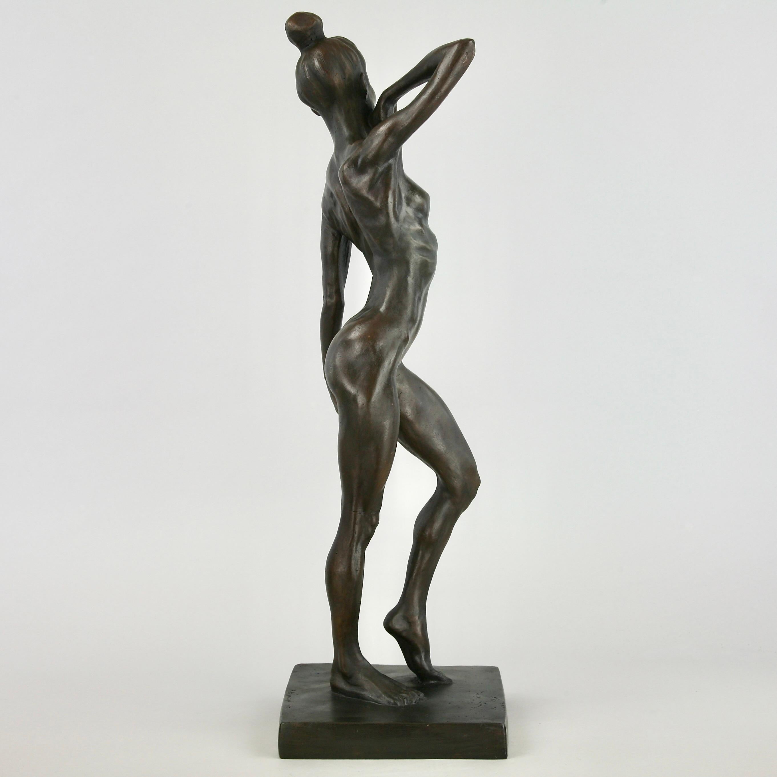 Debora Lima-original figurative female dancers bronze sculpture-contemporary Art - Realist Sculpture by Andrzej Szymczyk