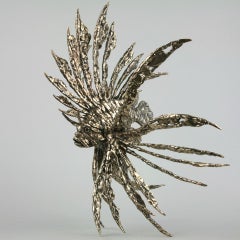Devil Firefish - Contemporary bronze sculpture marine aquatic wild life artwork