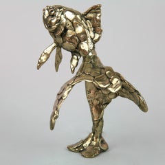 Goldfish III - bronze sculpture cast marine wildlife realistic originalartwork
