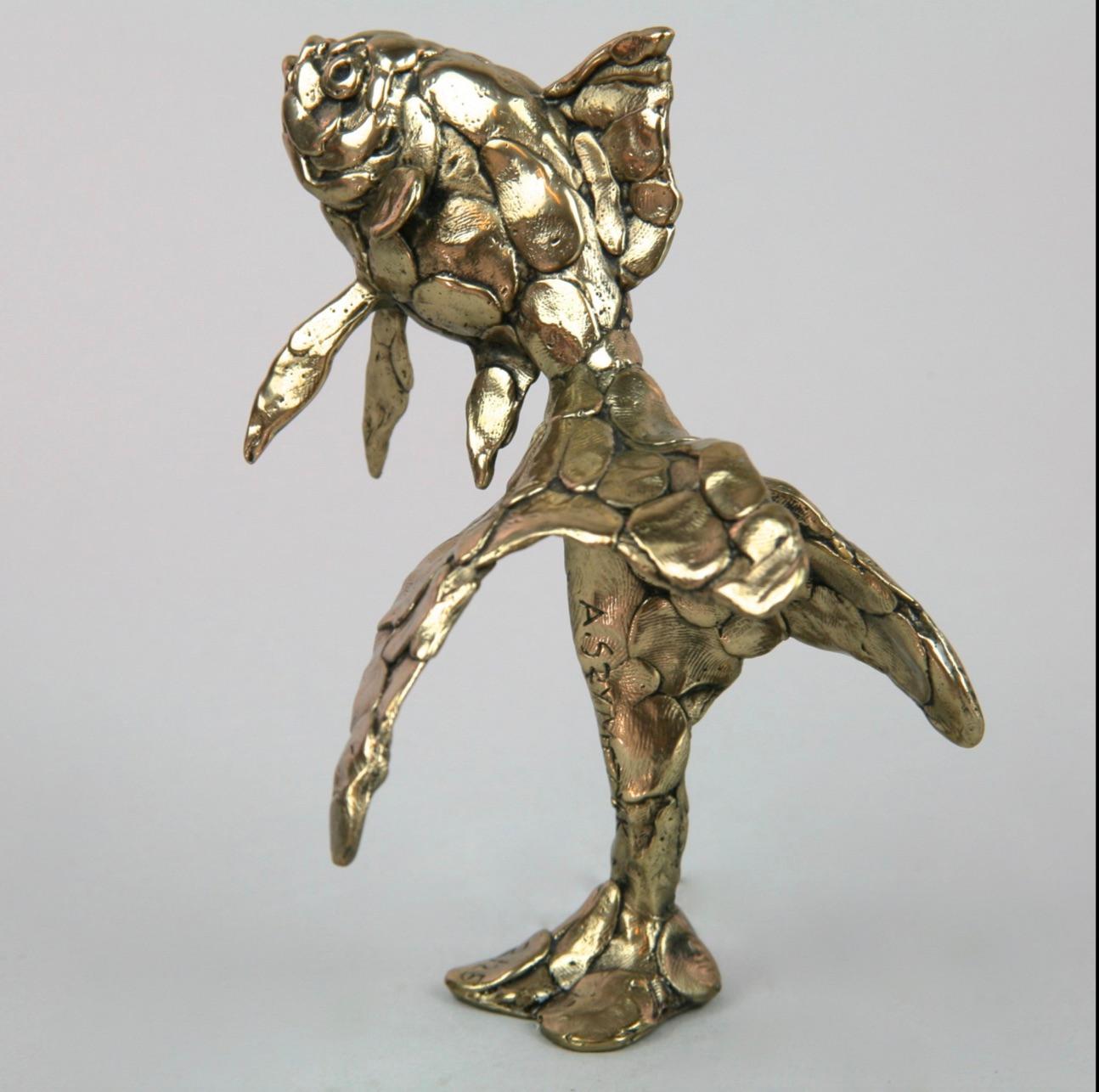 Goldfish III-original wildlife fish abstract sculpture-artwork-contemporary art For Sale 1