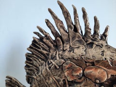 Pez mariposa nariz larga-escultura original de bronce de fauna salvaje-obra de arte-contemporánea