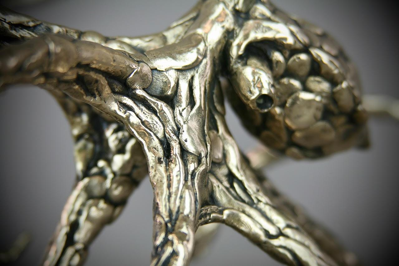Polpo - scultura marina originale in bronzo - arte contemporanea - opera d'arte figurativa - Sculpture Realismo di Andrzej Szymczyk