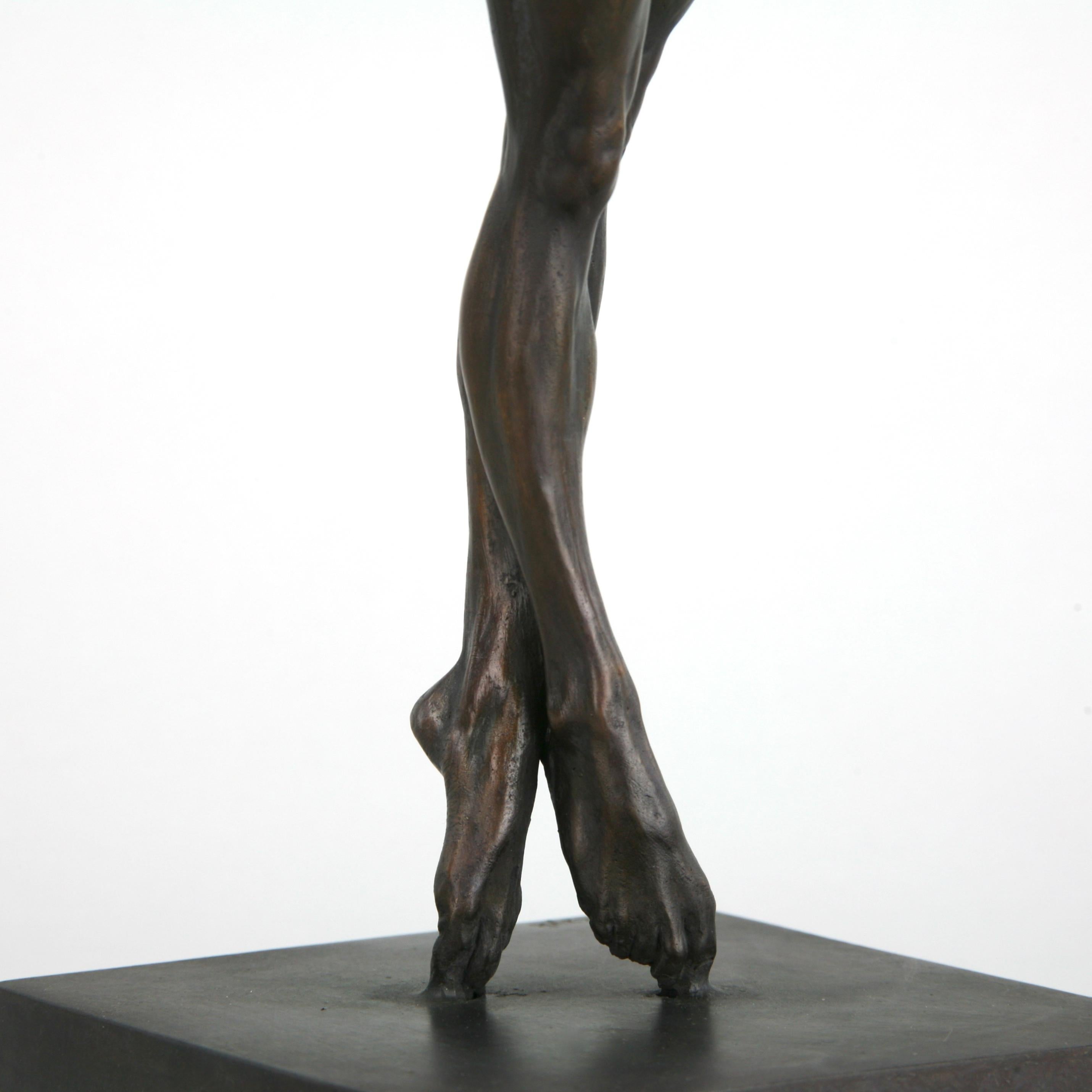 Pole Dancer-original nude figurative bronze sculpture-artwork-contemporary Art For Sale 7