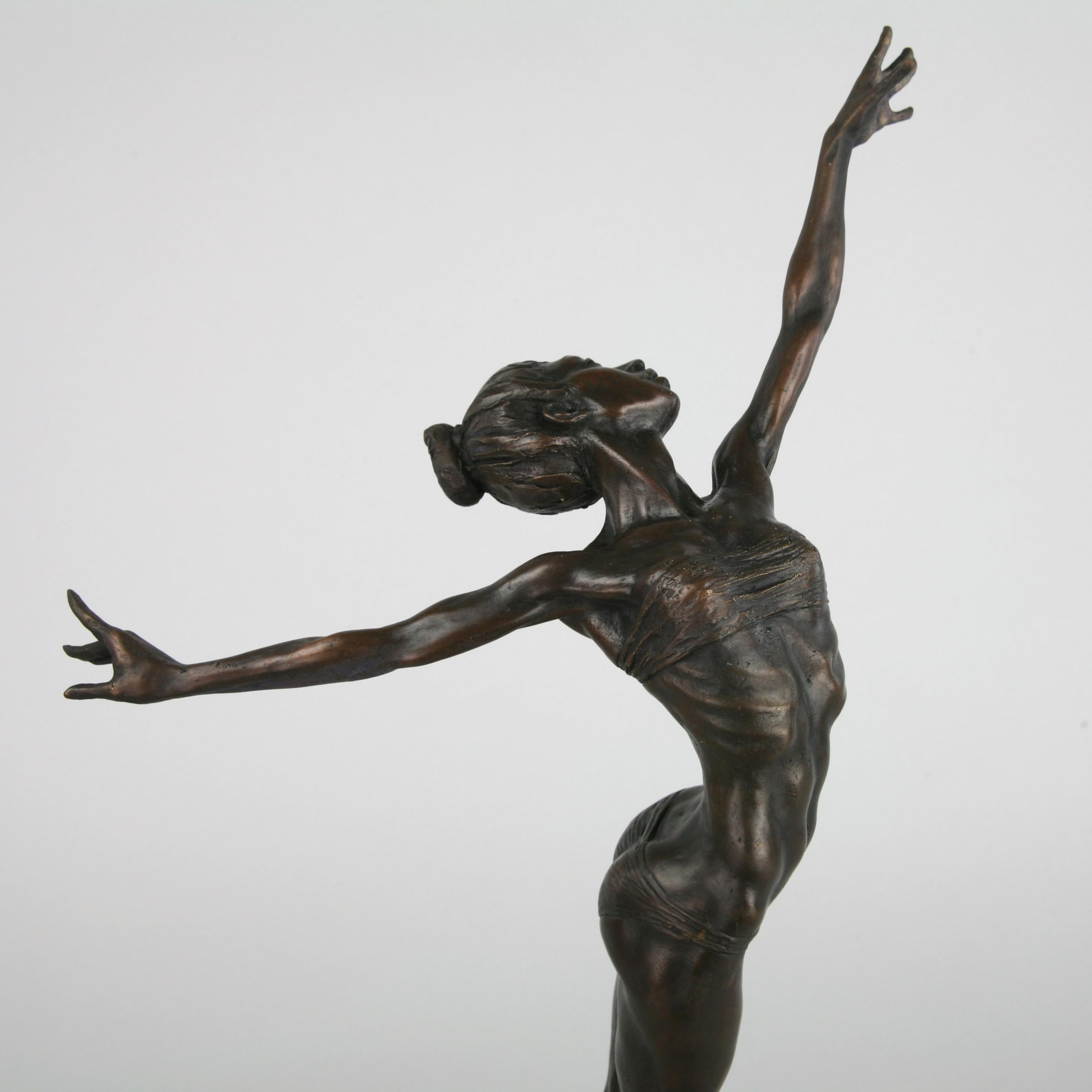 Pole Dancer-original nude figurative bronze sculpture-artwork-contemporary Art For Sale 8