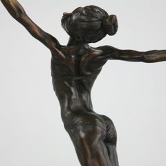 Pole Dancer-originale figurative Akt-Bronze-Skulptur-Kunstwerk-Zeitgenössische Kunst