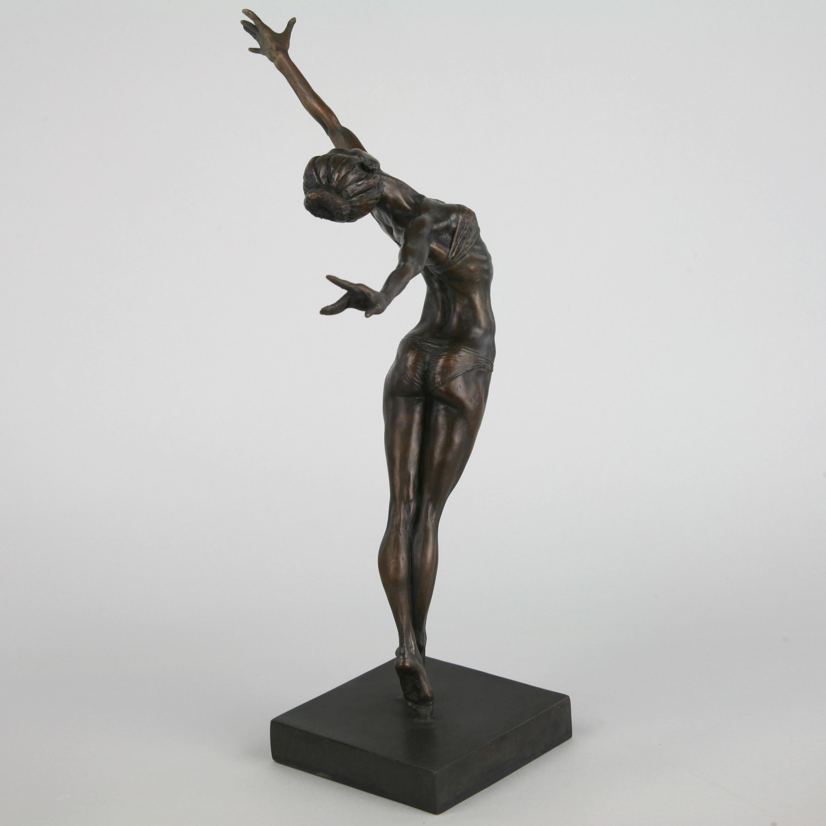 Pole Dancer-original nude figurative bronze sculpture-artwork-contemporary Art For Sale 2