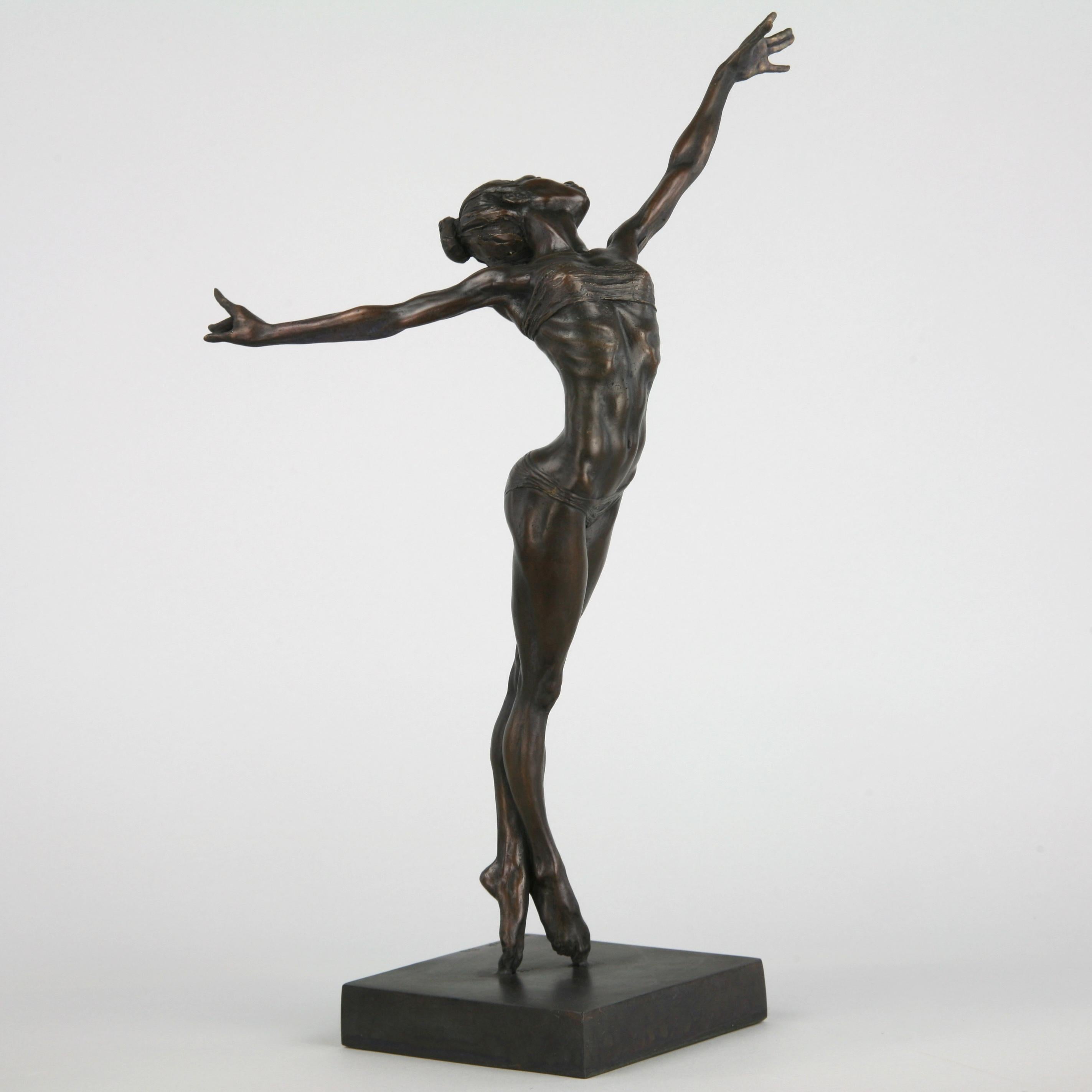 Pole Dancer-original nude figurative bronze sculpture-artwork-contemporary Art For Sale 3